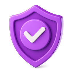 3D blue shield